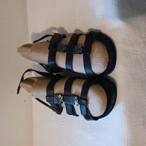 Vionic Orthaheel Leather Black Sandals